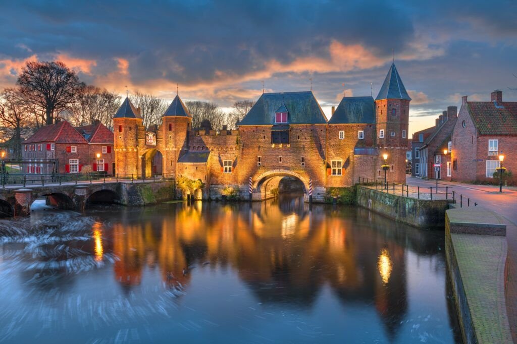 Amersfoort, Netherlands at the Koppelport at dawn.